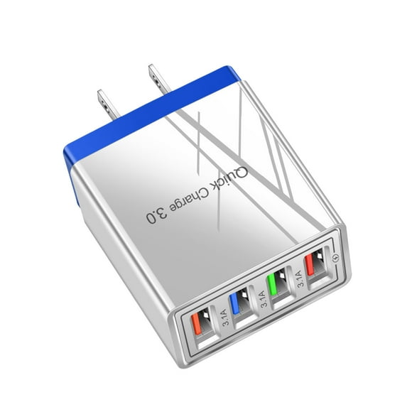 C 4 Port Fast Led Qc 3.0 Usb Hub Wall Charger 3.1A Power Adapter Us Plug