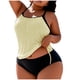 thumbnail image 3 of TaTaai Plus Size Loose Split Swimsuit, Women's Solid Color Padded No Steel Support Swimwear, Elastic Design, Ideal for Summer Beach Pool Vacation Wear Gift, 3 of 5