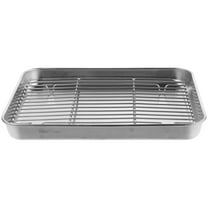 1 Set Stainless Steel Non Stick Baking Tray with Wire Sheet Pan and Cooling Rack