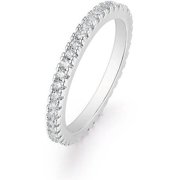 Barzel Classic Rose Gold Plated Pave Eternity Ring- Size 10