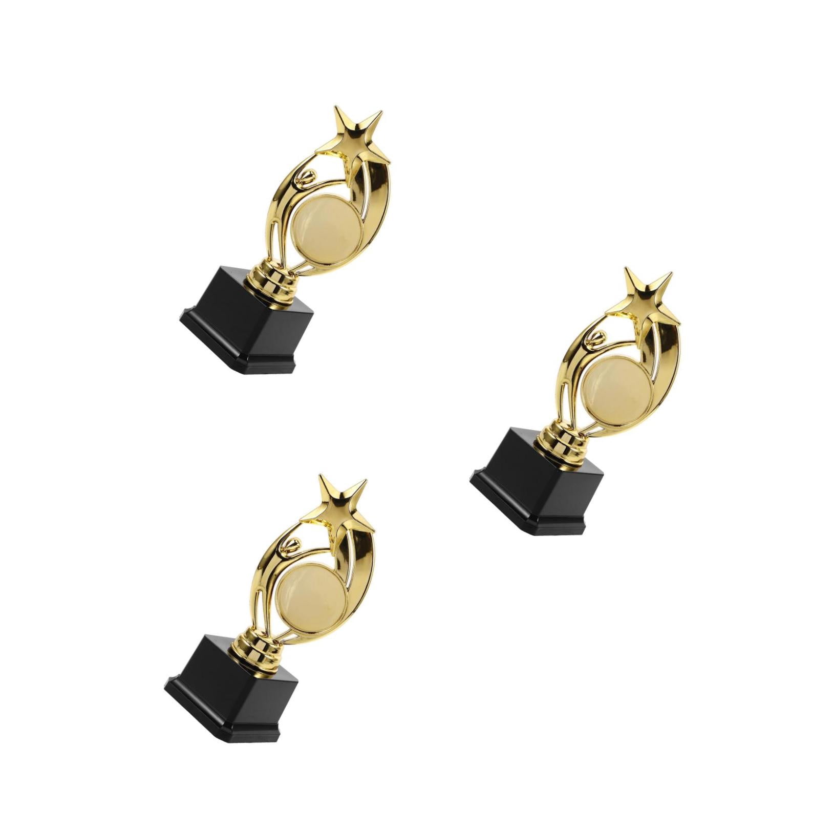 Masteelf 3pcs Plastic Winner Trophy Sports Competitions Golden Award Trophy Cup for Adults Kids Participation and Achievement Recognition