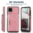 thumbnail image 2 of Nalacover Wallet Crossbody for Samsung Galaxy A12 5G Phone Case with Lanyard Strap Credit Card Holder, PU Leather Protective Handbag Purse Kickstand Bling Diamond Cover Women Girl, Pink, 2 of 10