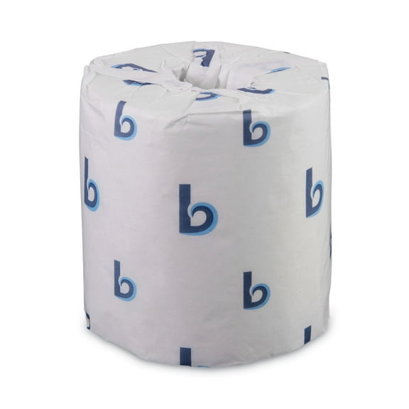 Boardwalk 2-Ply Toilet Tissue, Septic Safe, White, 156.25 ft Roll Length, 500 Sheets/Roll, 96 Rolls/Carton