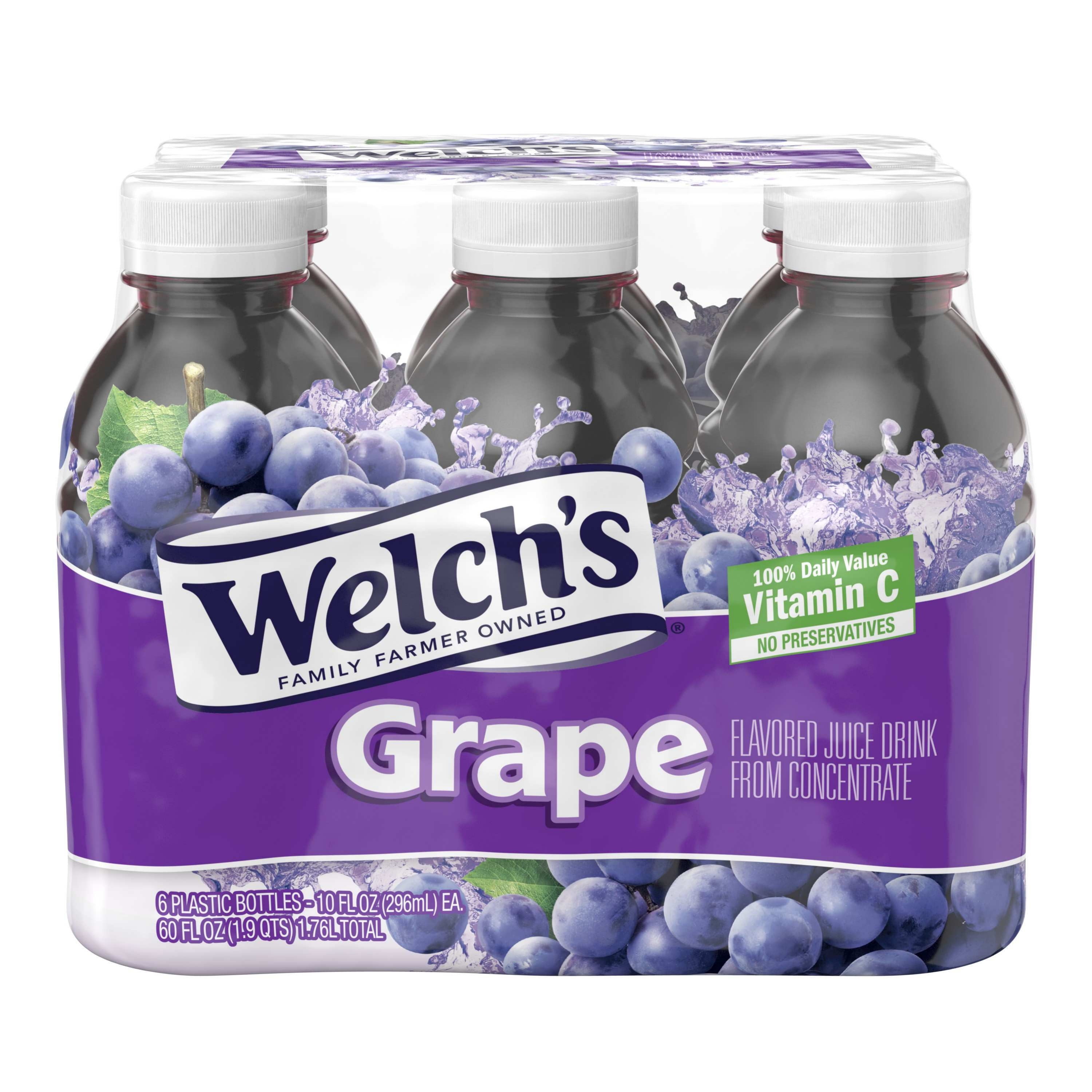 Welch's Juice, Grape, 10 Fl Oz, 6 Count