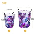 thumbnail image 5 of Balery Flying Butterflies Round Laundry Basket with Handles Waterproof Freestanding Laundry Hamper for Clothes Toys in the Dorm and Family-Medium, 5 of 8