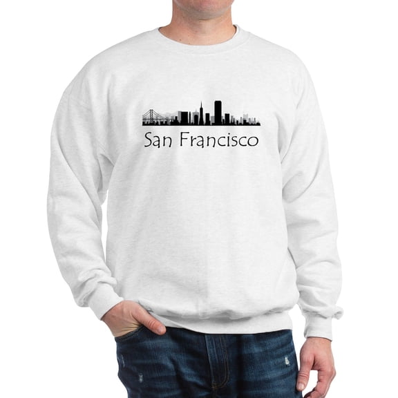 CafePress - San Francisco California Cityscape Sweatshirt - Crew Neck Sweatshirt