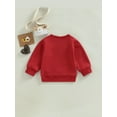 thumbnail image 4 of Toddler Baby Valentine's Day Sweater Pullover Long Sleeved O-Neck Letter Print Fall Winter Warm Sweatshirts, 4 of 8