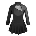 thumbnail image 2 of Miutii Kids Girls Ballet Gymnastics Leotard Dresses Figure Ice Skating Dance Dancewear Stage Performance Costume Black 10, 2 of 7