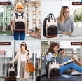 thumbnail image 6 of Lovevook Women's USB Charging Port Nylon 15.6" Laptop Backpack, Black-Beige, 6 of 8