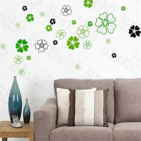 Hl 5841 Green Petals Large Wall Decals Stickers Appliques Home
