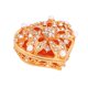 thumbnail image 2 of Caja de joyería con diamantes de imitación, caja de recuerdo de corazón, caja de almacenamiento de joyería de boda multifuncional, caja de anillos, 2 of 9