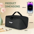 thumbnail image 5 of Wrangler Travel Makeup Bag, Waterproof Nylon Exterior, Large Capacity Pouch Open Flat Toiletry Bag with 4 Pockets & Handle for Skincare & Travel Essentials, 5 of 7