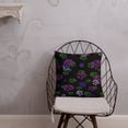 thumbnail image 2 of Violet leaves on black Premium Pillow, 2 of 9