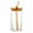 Orange, variant on Square Glass Cups with Lids and Straws, Heat Resistant Clear Drinking Tumblers for Coffee, Tea & Daily Home Drinkware Use