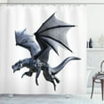 thumbnail image 1 of Ambesonne Dragon Shower Curtain, Creature Wings, 69"Wx75"L, Charcoal Grey, 1 of 3