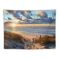 thumbnail image 5 of PRATYUS  Ocean Beach Tapestry Seaside Wall Decor  Sunset Costal Scenery Landscape Wall Hanging Nautical Sea Scenic Sand Blue Sky Summer Relax Bedroom Living Room Dorm Painting, 5 of 6