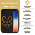 thumbnail image 7 of Case Yard Wooden Case for iPhone-X Soft TPU Silicone cover Slim Fit Shockproof Wood Protective Phone Cover for Girls Boys Men and Women Supports Wireless Charging Dog Face Design, 7 of 7