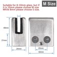 thumbnail image 2 of Glass Clamp, 8 Pack Stainless Steel Square Clamp 6-8mm Glass Clip Clamp Bracket Flat Back, 2 of 4