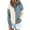 Blue, variant on Xudanell Graphic Hoodie Womens Oversized V Neck Hoodie Casual Long Sleeve with Pocket for Winter Comfort Brick Red XL