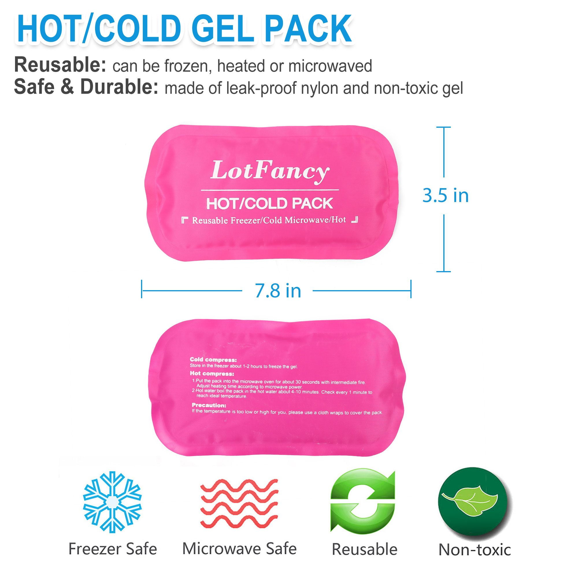 LotFancy Reusable Gel Ice Pack for Injuries 6PCS Small Heating Cooling Pads  with Cloth Backing Hot Cold Therapy for Tired Eyes Breastfeeding Wisdom  Teeth Headache Sinus Relief