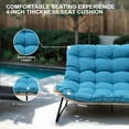 thumbnail image 6 of Crestlive Patio Loveseat Sofa, 2 Seater Outdoor Couch, All-Weather Rattan Large Furniture with Soft Cushions, Black, 6 of 8