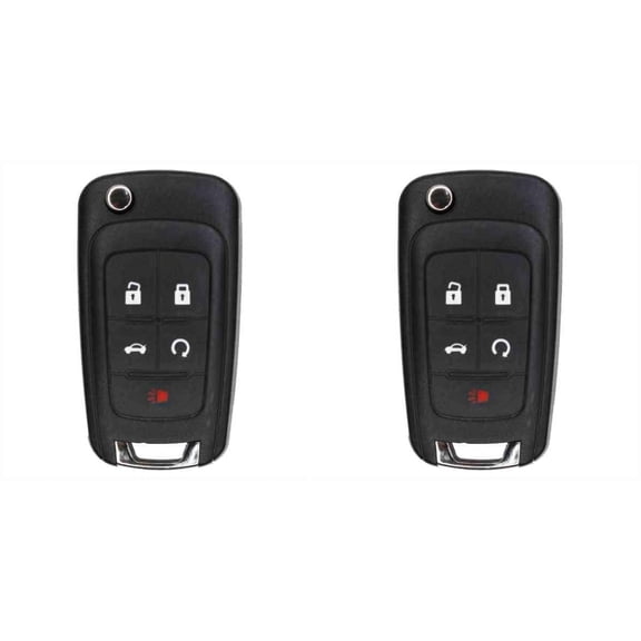 Keys4Less Replacement Flip Key Fob for Chevrolet Malibu 2013-2016 FCC OHT01060512 Part Number 13504199 13574863 20979468 13504259 13504204 - 2 Pack