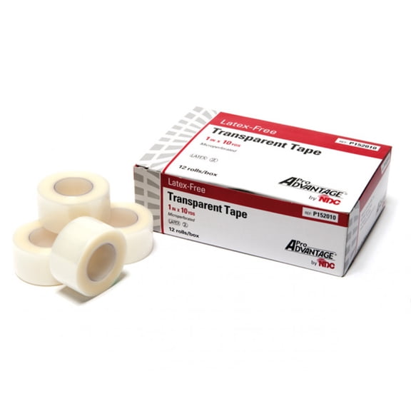 Pro Advantage Surgical Transparent Tape - 1 inch x 10 yards, 12/Box