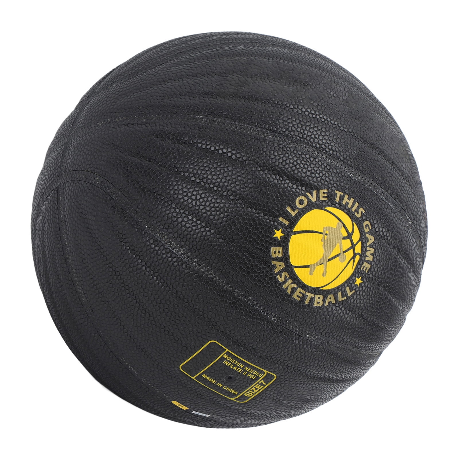 YAHHU Weighted Training Basketball Size 7 (29.5 inches / 75 cm) PU Leather Heavy Trainer Basketball for Men Women Pro Practice Yellow Word 2.8 lbs / 1.3 kg