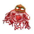 thumbnail image 1 of Velo Facial Para Danza Del Vientre Para Mujer, Máscara De Mardi Gras Para Juegos De Rol, Disfraces, Vacaciones, Rojo, 1 of 8