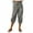 Dark Gray, variant on Capri Pants for Women Summer Casual Cotton Elastic High Waisted Wide Leg Relaxed Fit Cropped Pants with Deep Pockets