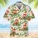 thumbnail image 2 of Camisa hawaiana unisex personalizada con estampado floral navideño para perros y gatos, camisetas de vacaciones en la playa con cara linda, camiseta de manga corta para hombres y mujeres, 2 of 5