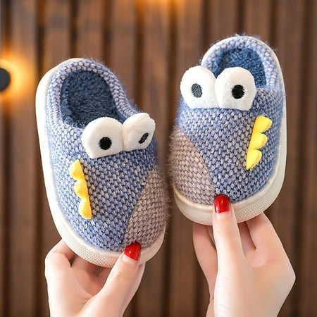 

Hunpta Toddler Shoes Kids Dinosaur Slippers Girls Boys Slippers Comfy House Slippers Bedroom Home Slippers Winter Warm Shoes
