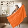 thumbnail image 3 of Dan River Bath Sheet 2 pack 35x70 in Quick Drying Oversized Soft Absorbent Cotton Towel - Orange, 3 of 8