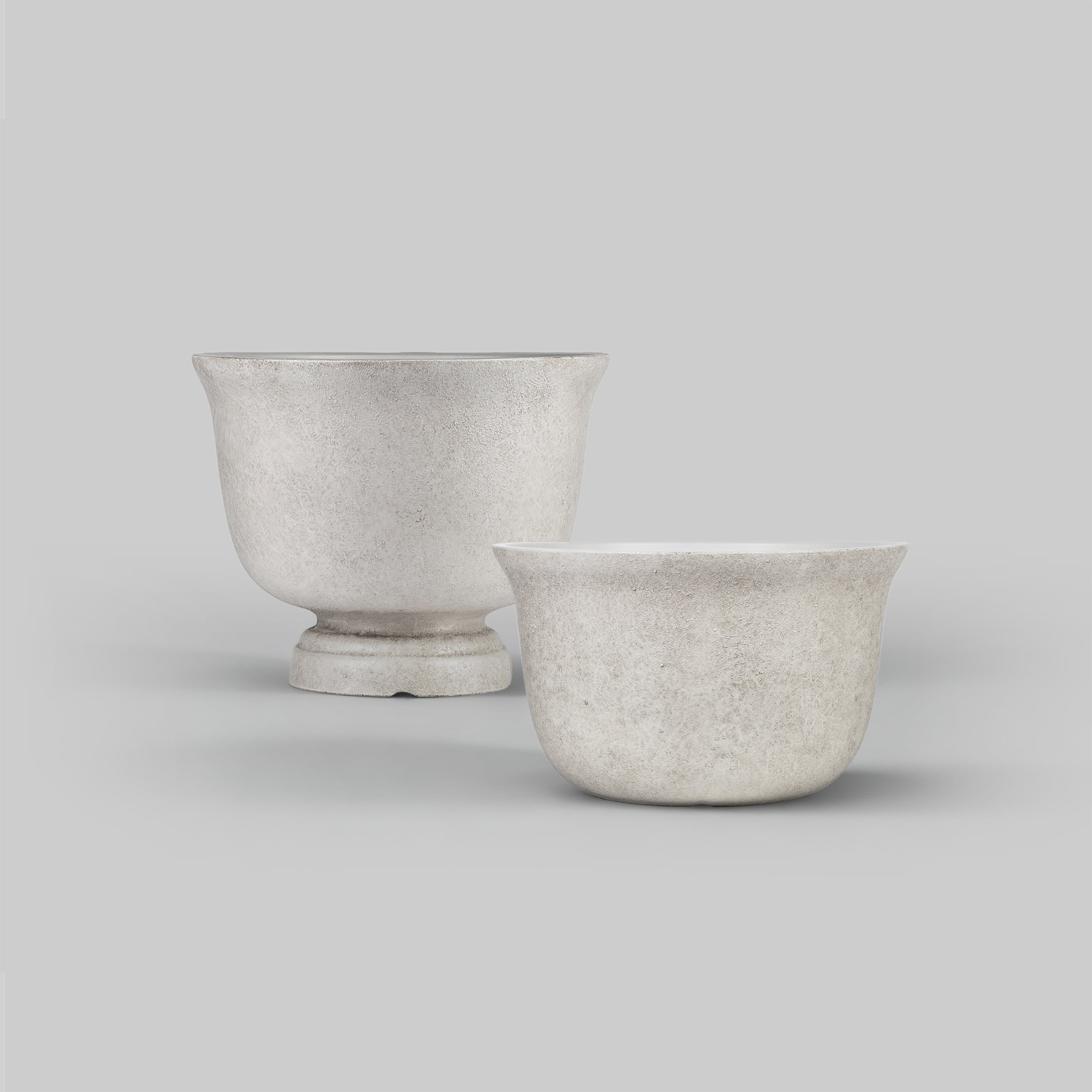 Better Homes & Gardens 20 inch Carmen Urn Planter, Gypsum with Modern Design for Indoor Outdoor Plant