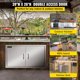 thumbnail image 2 of Puerta de acceso para barbacoa VEVOR de 39 pulgadas de ancho x 26 pulgadas de alto, puerta doble para barbacoa de acero inoxidable, puertas de cocina al aire libre para isla de barbacoa, 2 of 9