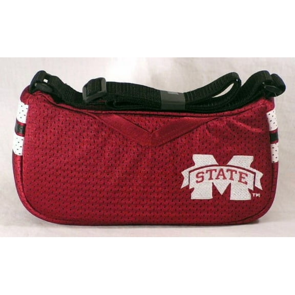 Mississippi State Maroon Jersey Material Purse Handbag, 12 x 7 x 3