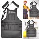 thumbnail image 1 of Delantal impermeable delantal jardinería trabajos limpieza ropa reparación automóviles ropa carpintero pechera extendida (negro) (089-1), 1 of 9