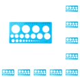 thumbnail image 1 of Escala de regla colorida Speravity 10Conjunto Papelería de dibujo geométrico para la oficina Azul, 1 of 1
