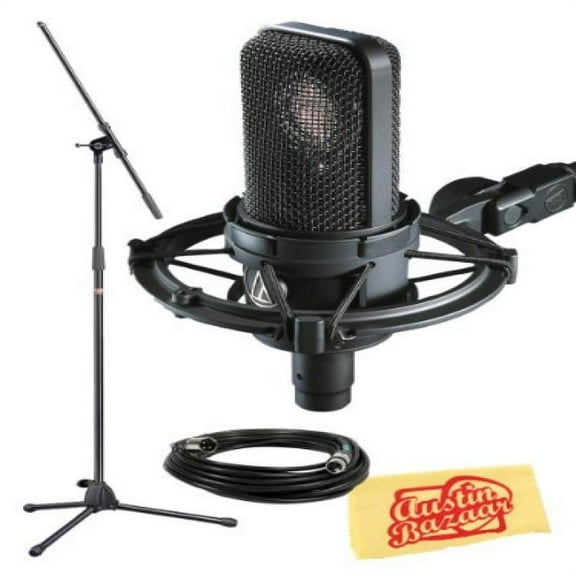 Audio-Technica AT Side Address Cardioid Condenser Microphone Bundle w/ Mic Stand