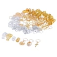 thumbnail image 3 of 120 Piezas de Joyería para El Cabe, Anis, Adornos, Colgantes, Adecuados para Fiestas, Desfiles de Moda, fotografía, Bodas, Bailes, Etc. Yuyangstore anillos de trenza de pelo de mujer a granel, 3 of 8