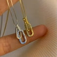 thumbnail image 6 of MATROOY New 925 Sterling Silver Necklace Geometric Shape Pendant Shiny Clavicle Chain-A2, 6 of 7