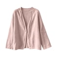 thumbnail image 4 of Warop Women's V Neck Open Front Cardigan Long Sleeve Loose Solid Casual Knit Outwear for Daily and Work Wear, 4 of 4