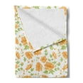 thumbnail image 2 of Flower Soft Flannel Fleece Throw Blanket, Peony Bouquets Romantic Holiday Season Classic Old Days Floral Art, Cozy Plush for Indoor and Outdoor Use, 50" x 70", Pale Orange Green White, by Ambesonne, 2 of 5