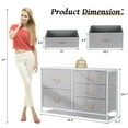 Nicehill 5 Drawer White Dresser for Bedroom , Fabric Storage Tower