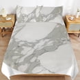 thumbnail image 6 of 3 Pcs Soft Bedding Set, Includes 1 Duvet Cover with Zipper And 2 Pillow,Shams Marble Texture Twin(86"x70"), 6 of 8