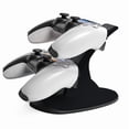 thumbnail image 1 of Wireless Dual Charging Station for PS5 Controllers - Plane-Travel Safe Charger with Blue LED Indicators, Fast Charging, Anti-Slip Base | PS5 Accessories, 1 of 6