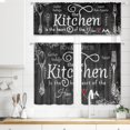 thumbnail image 4 of Kitchen Curtains Rustic Farmhouse 55x39 Inch Rod Pocket Country Short Small Barn Fork and Spoon Wooden Wood Plank Board Vintage Printed Cafe Window Curtains Drapes Treatment Fabric 2 Panels, 4 of 4