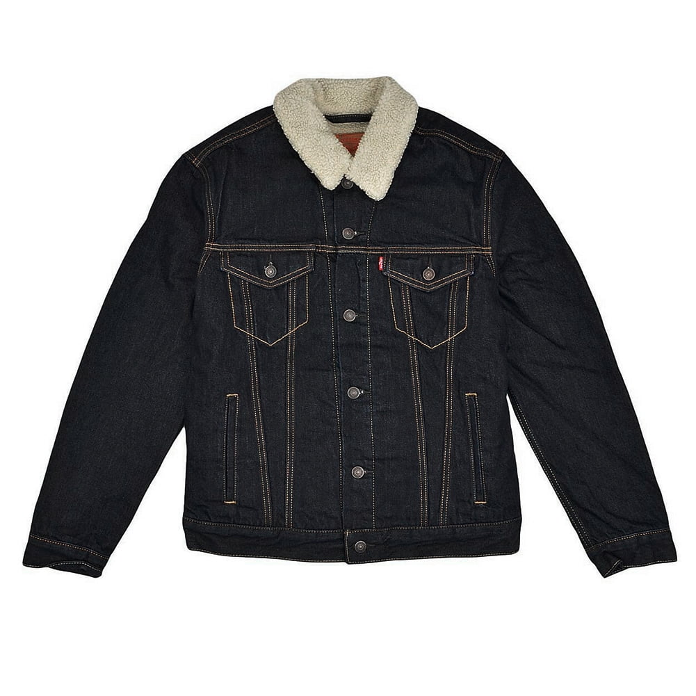 Levis Men's 16365 Sherpa Lined Denim Trucker Jacket Indigo 0075 M