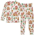 thumbnail image 2 of joogoo Gingerbread Christmas 2 Piece Long Sleeve Tee and Pants Cotton Pajama Set 8Y, 2 of 7