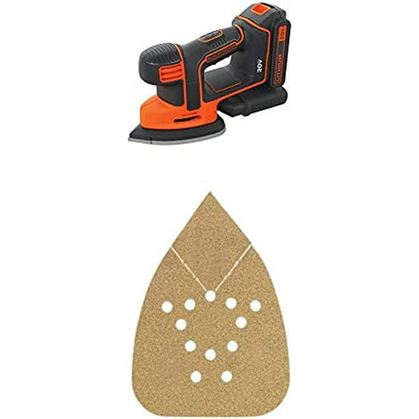 BLACK+DECKER BDAMX Mouse Assorted Sandpaper, 12Pack with BLACK+DECKER